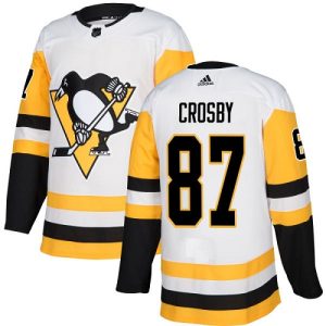 Herren Pittsburgh Penguins Eishockey Trikot Sidney Crosby #87 Authentic Weiß Auswärts